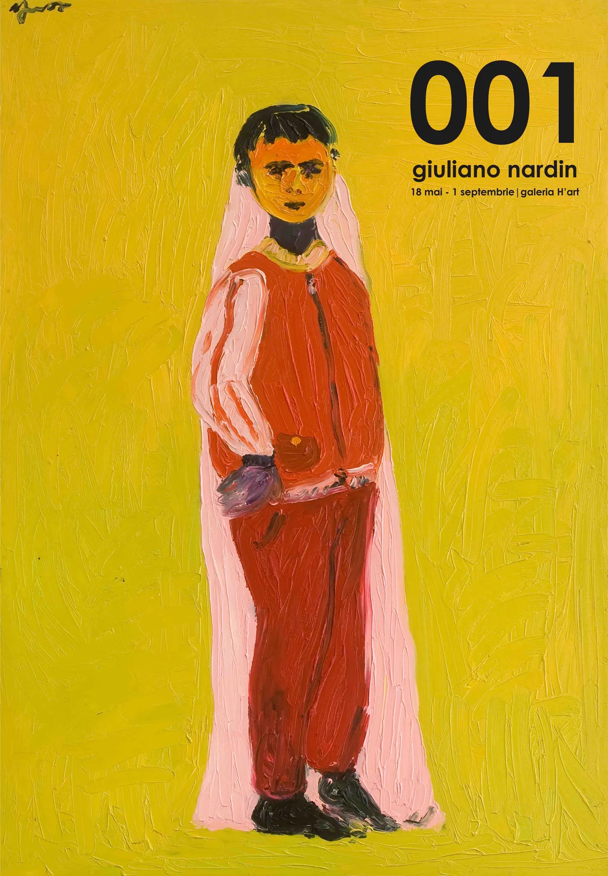 Afișul expoziției 001, Giuliano Nardin, galeria H’art.