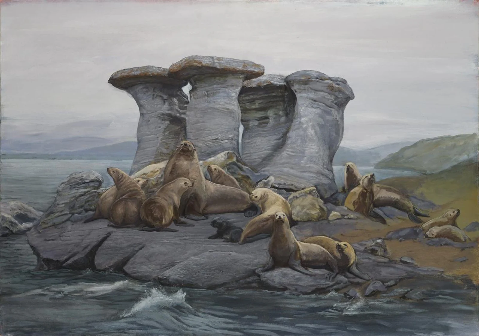 Babele, 2012. Painting on canvas, 70 × 100 cm.