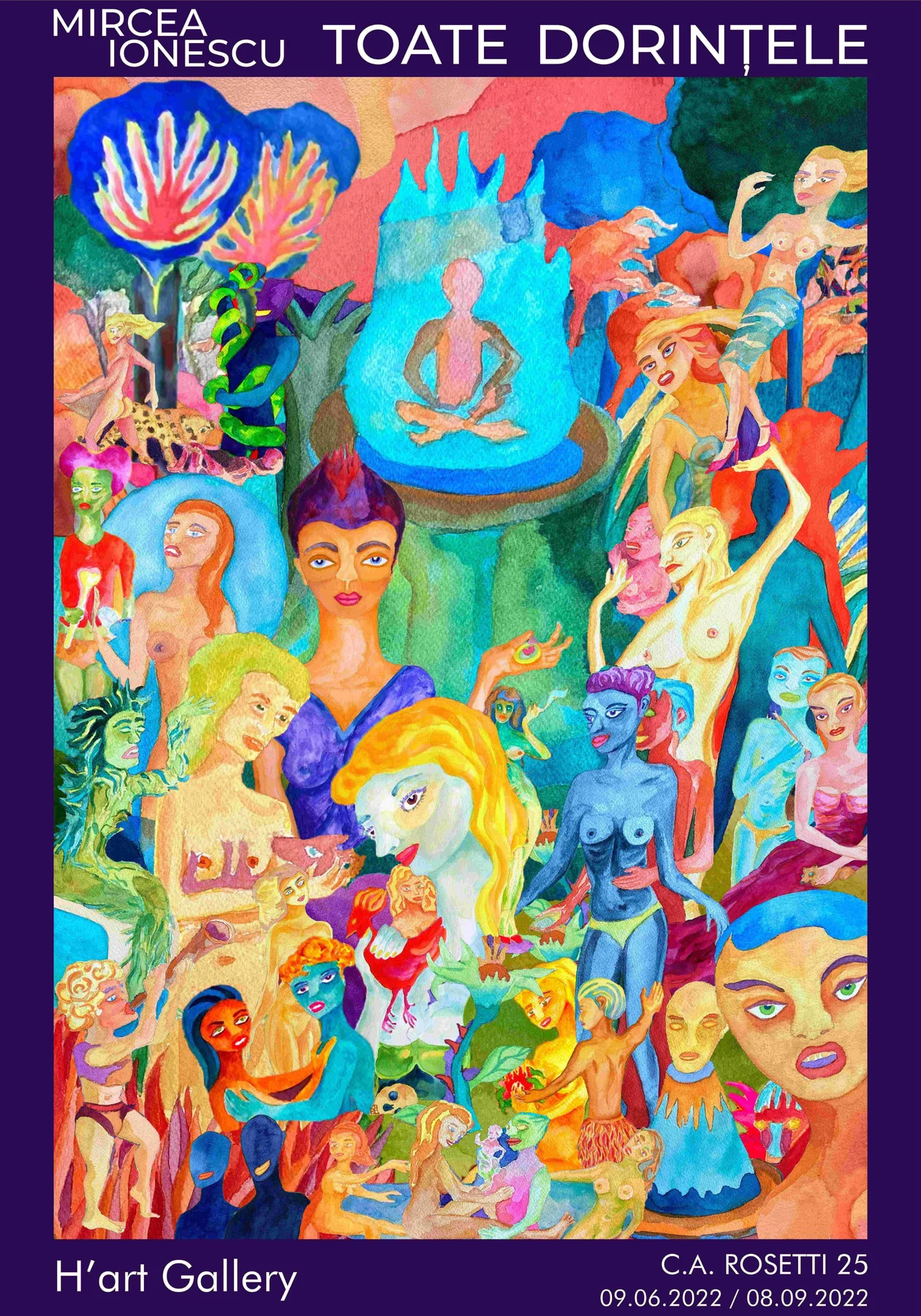 Affiche de l’exposition Toate dorințele, H’art Gallery, 2022.